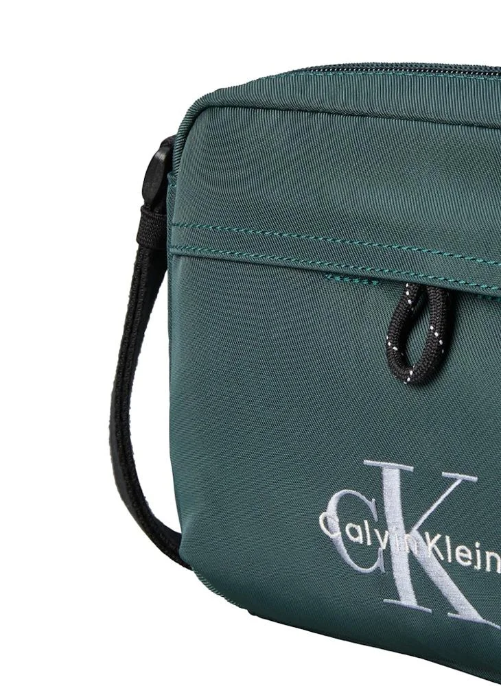 CALVIN KLEIN Dark Teal Bold Logo Nylon Camera Bag for Men | Best Price UAE